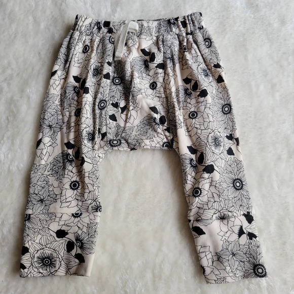 KATE QUINN Black Floral Panda Pants 12-18M - Picture 1 of 5